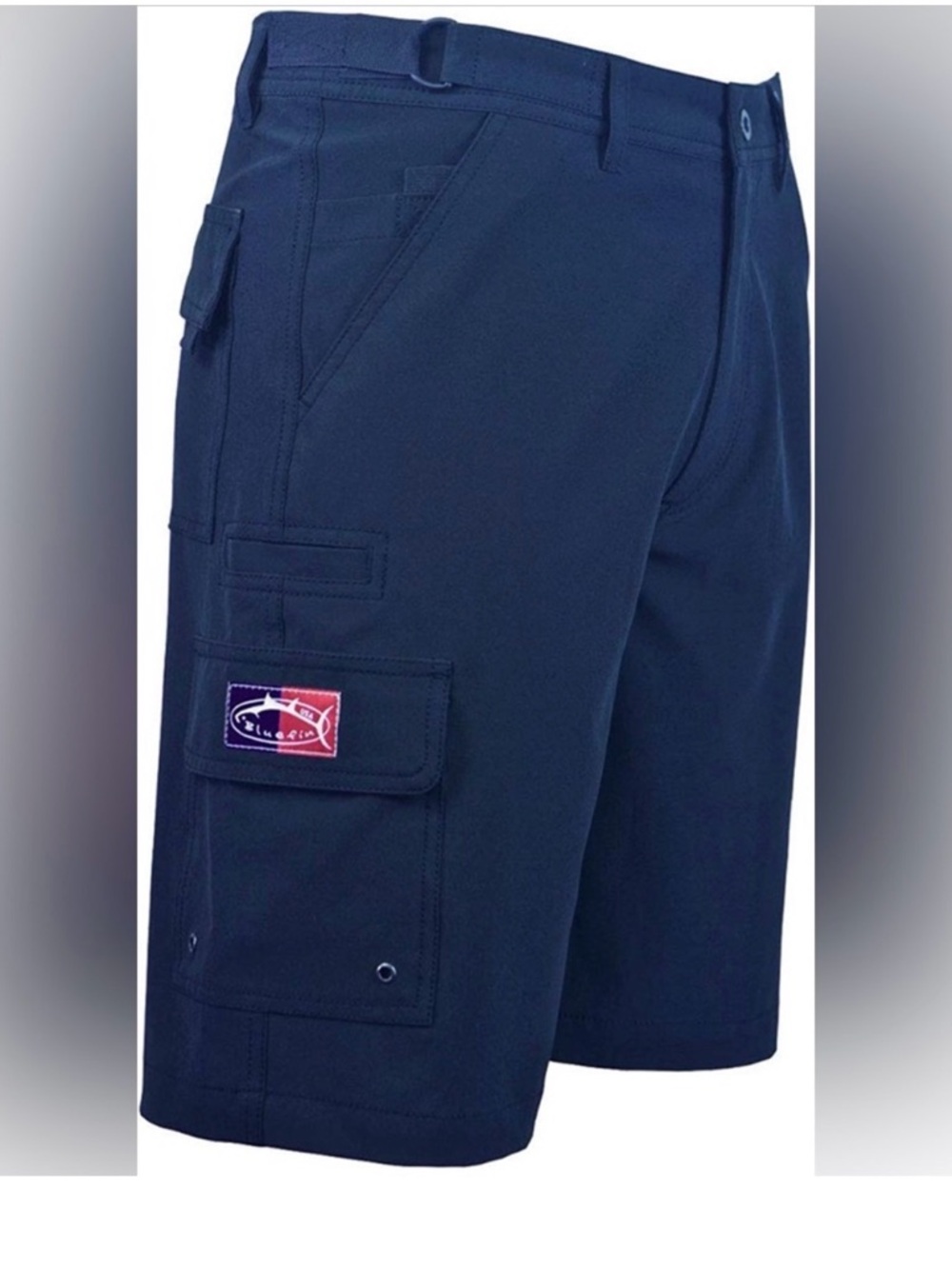 Men's Navy Cargo Shorts with Side Utility Pocket